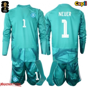 Germania Manuel Neuer #1 Portarii Echipament de Fotbal Replică Mondial 2026 Copii Acasa Mâneci Lungi (+ Șorturi)